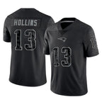 Kooe NE.Patriots #13 Mack Hollins Player Black Reflective LImited Home Game Stitched Jerseys