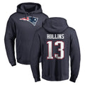 Kooe NE.Patriots #13 Mack Hollins Player Navy LOGO Pullover Hoodies Home Game Stitched Jerseys