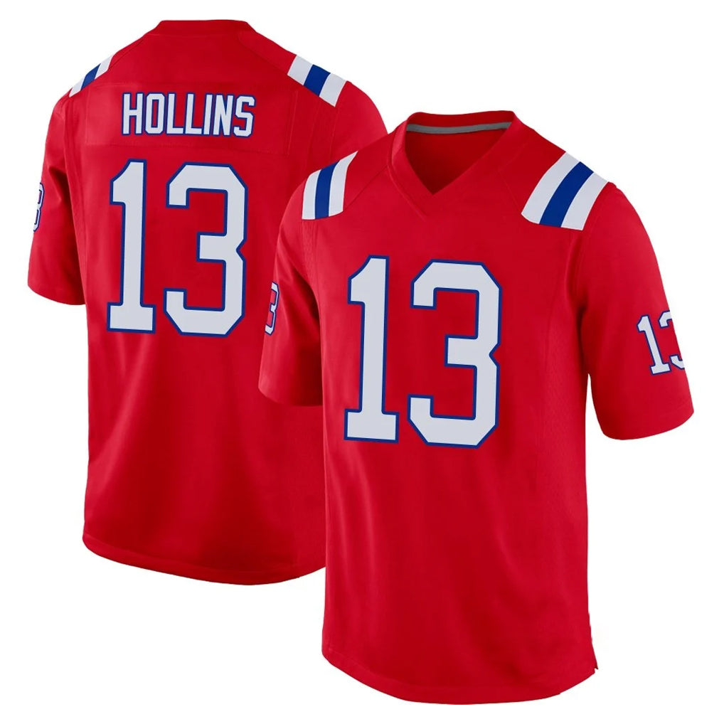 Kooe NE.Patriots #13 Mack Hollins Player Red Home Game Stitched Jerseys