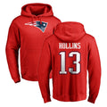 Kooe NE.Patriots #13 Mack Hollins Player Red LOGO Pullover Hoodies Home Game Stitched Jerseys