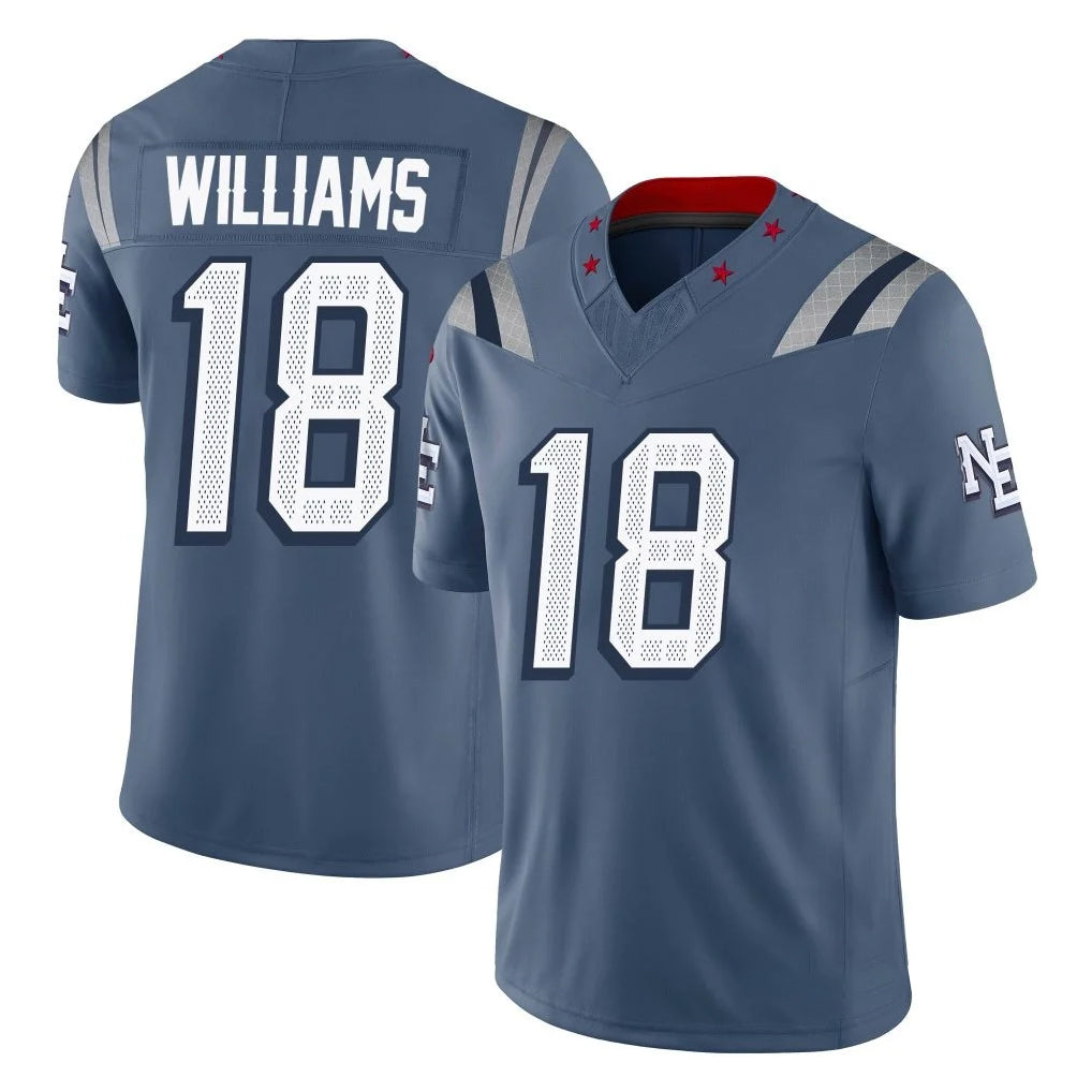 Kooe NE.Patriots #18 Kyle Williams Player Blue Limited Rivalries Collection Home Game Stitched Jerseys