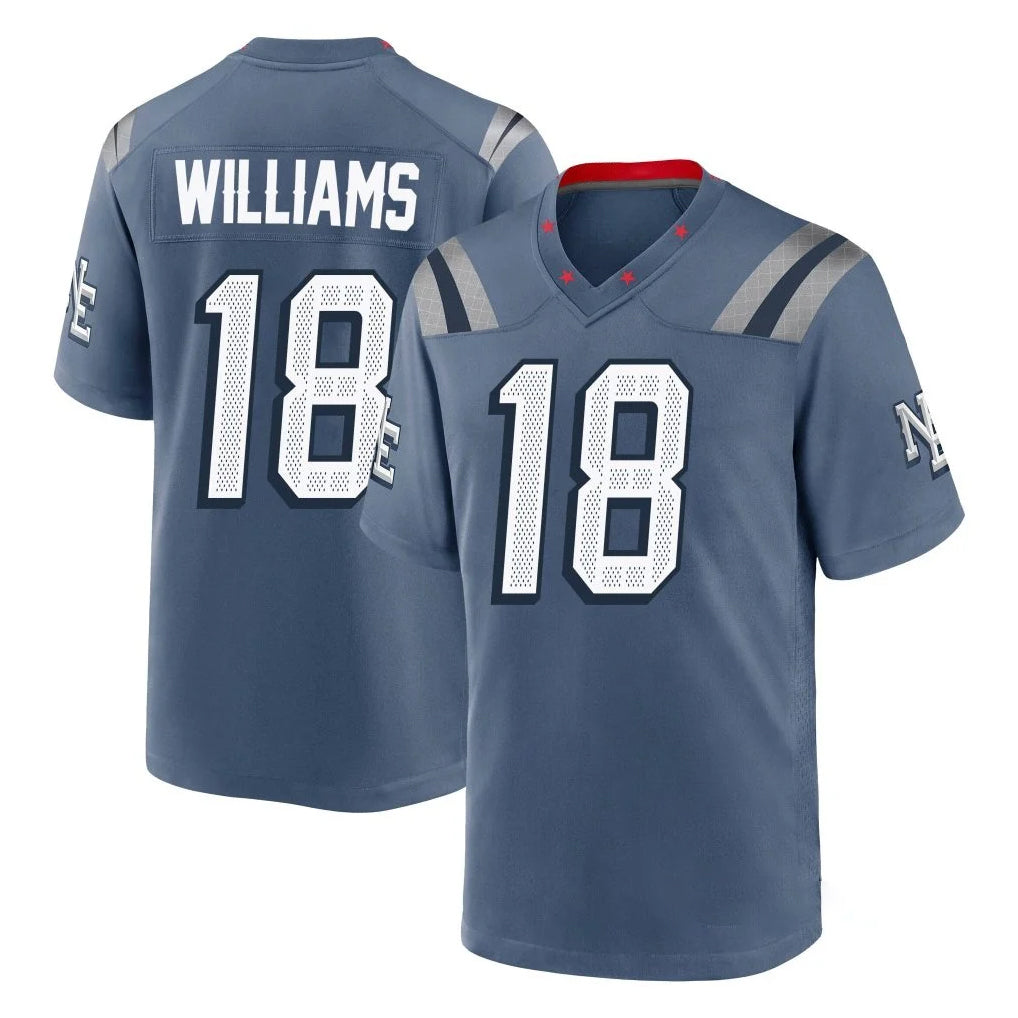 Kooe NE.Patriots #18 Kyle Williams Player Blue Rivalries Collection Home Game Stitched Jerseys