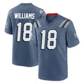 Kooe NE.Patriots #18 Kyle Williams Player Blue Rivalries Collection Home Game Stitched Jerseys