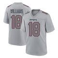 Kooe NE.Patriots #18 Kyle Williams Player Gray Fashion Limited Home Game Stitched Jerseys