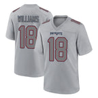 Kooe NE.Patriots #18 Kyle Williams Player Gray Fashion Limited Home Game Stitched Jerseys