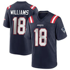 Kooe NE.Patriots #18 Kyle Williams Player Navy Home Game Stitched Jerseys