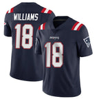 Kooe NE.Patriots #18 Kyle Williams Player Navy Vapor Untouchable Home Game Stitched Jerseys