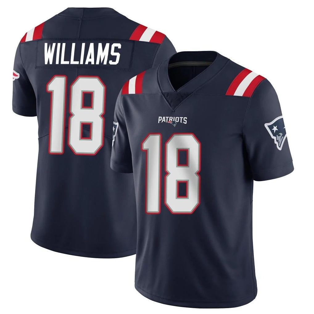 Kooe NE.Patriots #18 Kyle Williams Player Navy Vapor Untouchable Home Game Stitched Jerseys