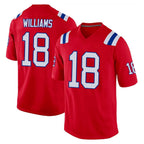Kooe NE.Patriots #18 Kyle Williams Player Red Home Game Stitched Jerseys