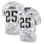 Kooe NE.Patriots #25 Marcus Jones Player Arctic Camo Salute To Service Limited Game Stitched Jerseys