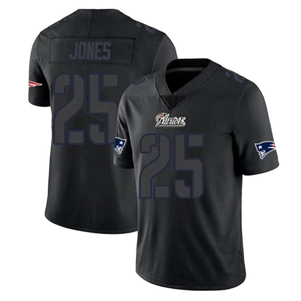 Kooe NE.Patriots #25 Marcus Jones Player Black Impact LImited Home Game Stitched Jerseys
