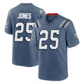 Kooe NE.Patriots #25 Marcus Jones Player Blue Rivalries Collection Home Game Stitched Jerseys