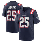 Kooe NE.Patriots #25 Marcus Jones Player Navy Home Game Stitched Jerseys