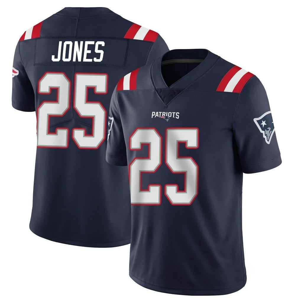 Kooe NE.Patriots #25 Marcus Jones Player Navy Vapor Untouchable Home Game Stitched Jerseys