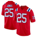 Kooe NE.Patriots #25 Marcus Jones Player Red Home Game Stitched Jerseys