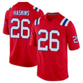 Kooe NE.Patriots #26 Hassan Haskins Player Red Home Game Stitched Jerseys