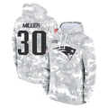 Kooe NE.Patriots #30 Jam Miller Player Arctic Camo Salute to Service Pullover Hoodies Limited Game Stitched Jerseys