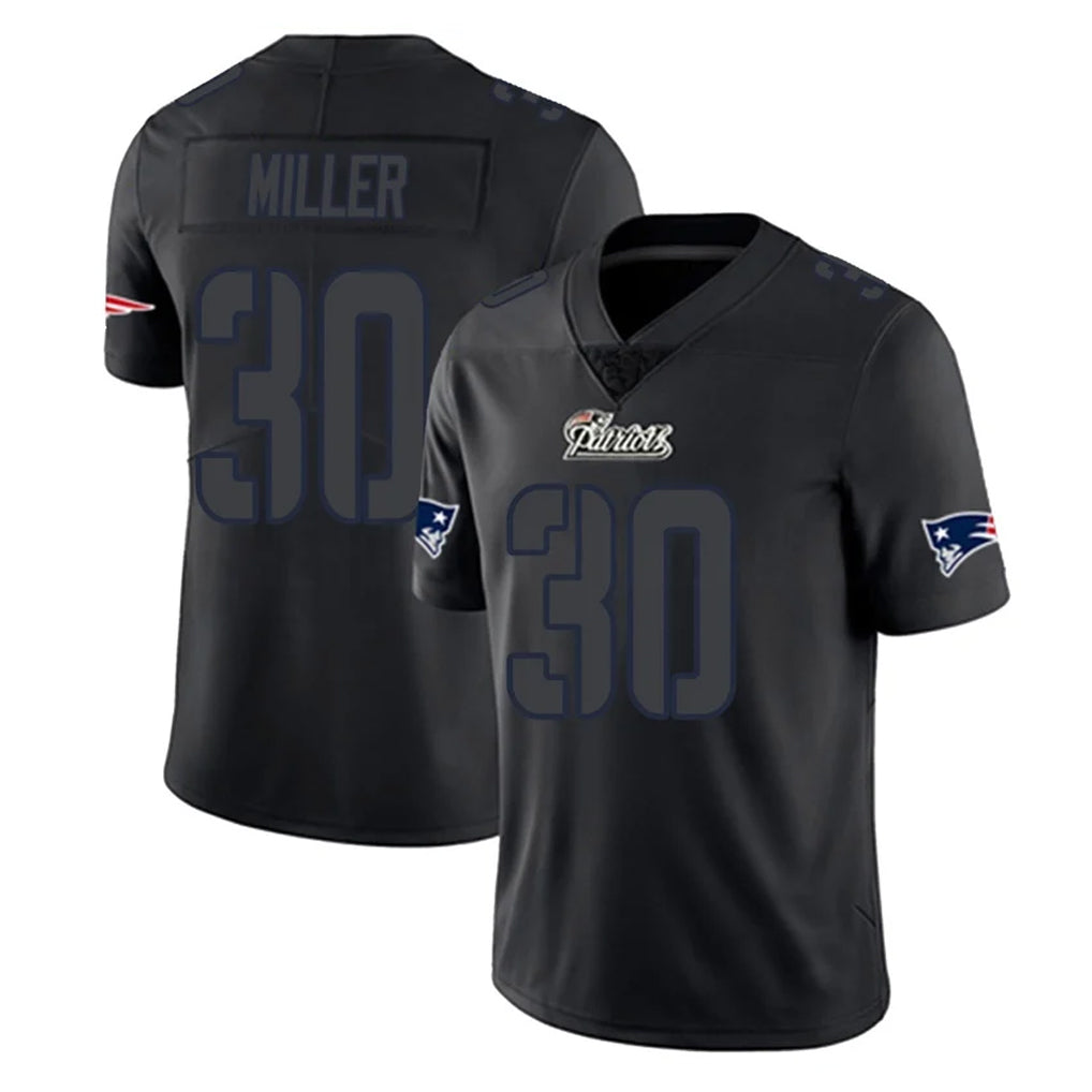Kooe NE.Patriots #30 Jam Miller Player Black Impact LImited Home Game Stitched Jerseys