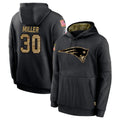 Kooe NE.Patriots #30 Jam Miller Player Black Salute to Service Hoodies Limited Game Stitched Jerseys