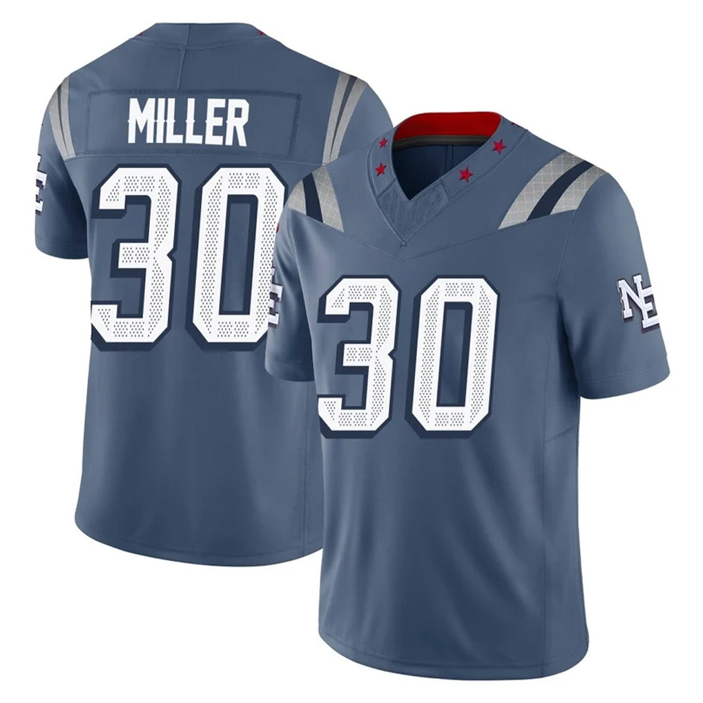 Kooe NE.Patriots #30 Jam Miller Player Blue Limited Rivalries Collection Home Game Stitched Jerseys