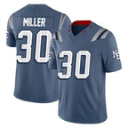 Kooe NE.Patriots #30 Jam Miller Player Blue Limited Rivalries Collection Home Game Stitched Jerseys