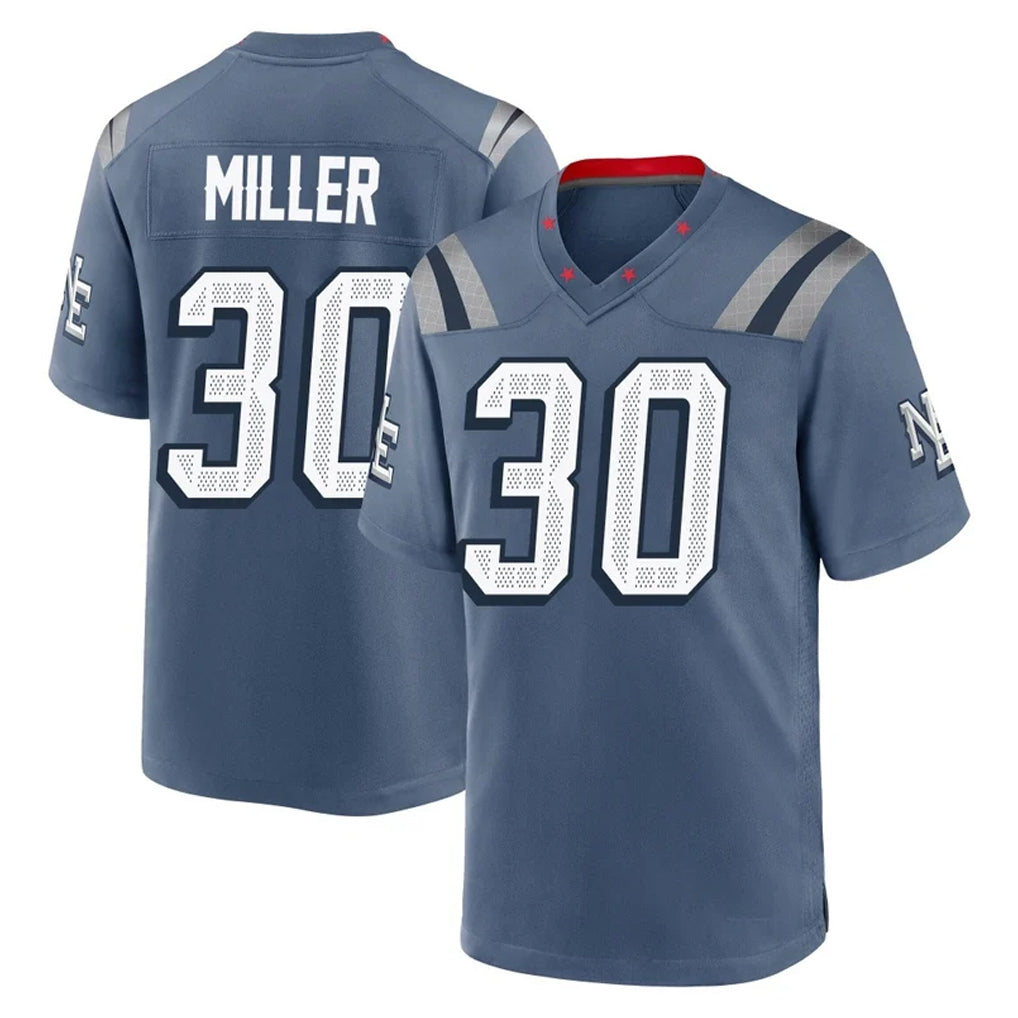 Kooe NE.Patriots #30 Jam Miller Player Blue Rivalries Collection Home Game Stitched Jerseys
