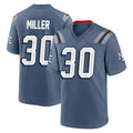 Kooe NE.Patriots #30 Jam Miller Player Blue Rivalries Collection Home Game Stitched Jerseys