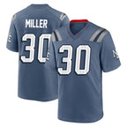 Kooe NE.Patriots #30 Jam Miller Player Blue Rivalries Collection Home Game Stitched Jerseys