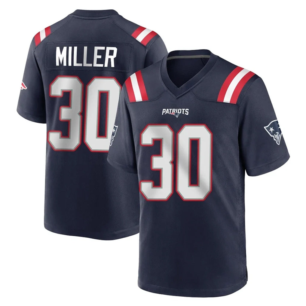 Kooe NE.Patriots #30 Jam Miller Player Navy Home Game Stitched Jerseys