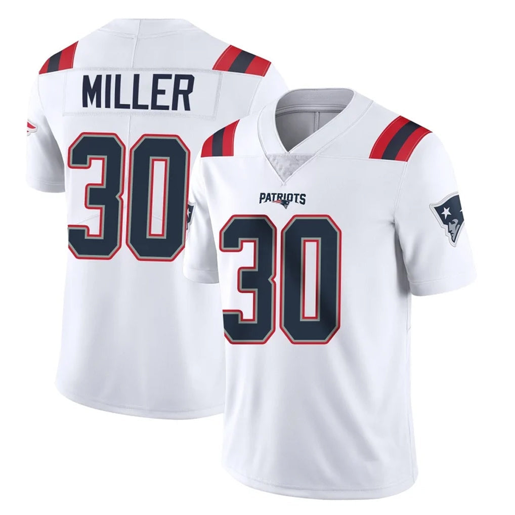Kooe NE.Patriots #30 Jam Miller Player White Vapor Untouchable Home Game Stitched Jerseys