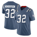 Kooe NE.Patriots #32 TreVeyon Henderson Player Blue Limited Rivalries Collection Home Game Stitched Jerseys