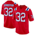 Kooe NE.Patriots #32 TreVeyon Henderson Player Red Home Game Stitched Jerseys