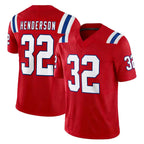 Kooe NE.Patriots #32 TreVeyon Henderson Player Red Limited Vapor F.U.S.E. Home Game Stitched Jerseys
