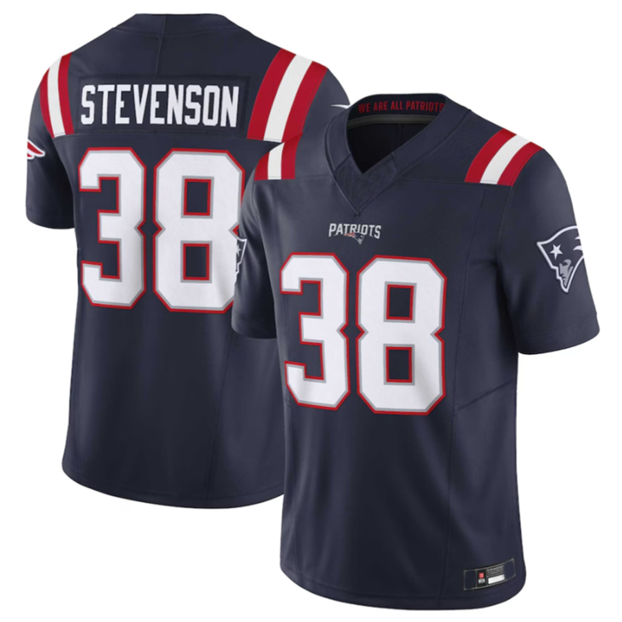 Kooe NE.Patriots #38 Rhamondre Stevenson Navy Vapor F.U.S.E. Limited American Stitched Jerseys