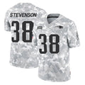 Kooe NE.Patriots #38 Rhamondre Stevenson Player Arctic Camo Salute To Service Limited Game Stitched Jerseys