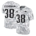 Kooe NE.Patriots #38 Rhamondre Stevenson Player Arctic Camo Salute To Service Limited Game Stitched Jerseys