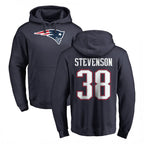 Kooe NE.Patriots #38 Rhamondre Stevenson Player Navy LOGO Pullover Hoodies Home Game Stitched Jerseys