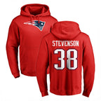 Kooe NE.Patriots #38 Rhamondre Stevenson Player Red LOGO Pullover Hoodies Home Game Stitched Jerseys