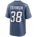 Kooe NE.Patriots #38 Rhamondre Stevenson Player Storm Blue Rivalries Collection Game Stitched Jerseys