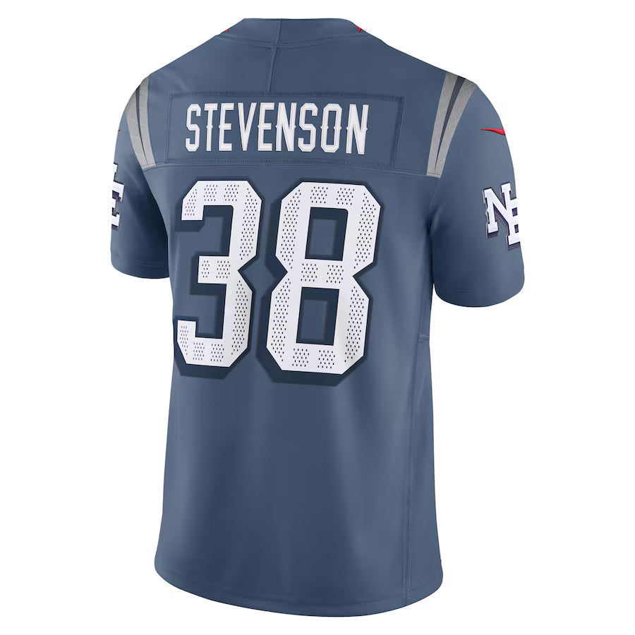 Kooe NE.Patriots #38 Rhamondre Stevenson Player Storm Blue Rivalries Collection Limited Stitched Jerseys