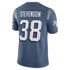 Kooe NE.Patriots #38 Rhamondre Stevenson Player Storm Blue Rivalries Collection Limited Stitched Jerseys