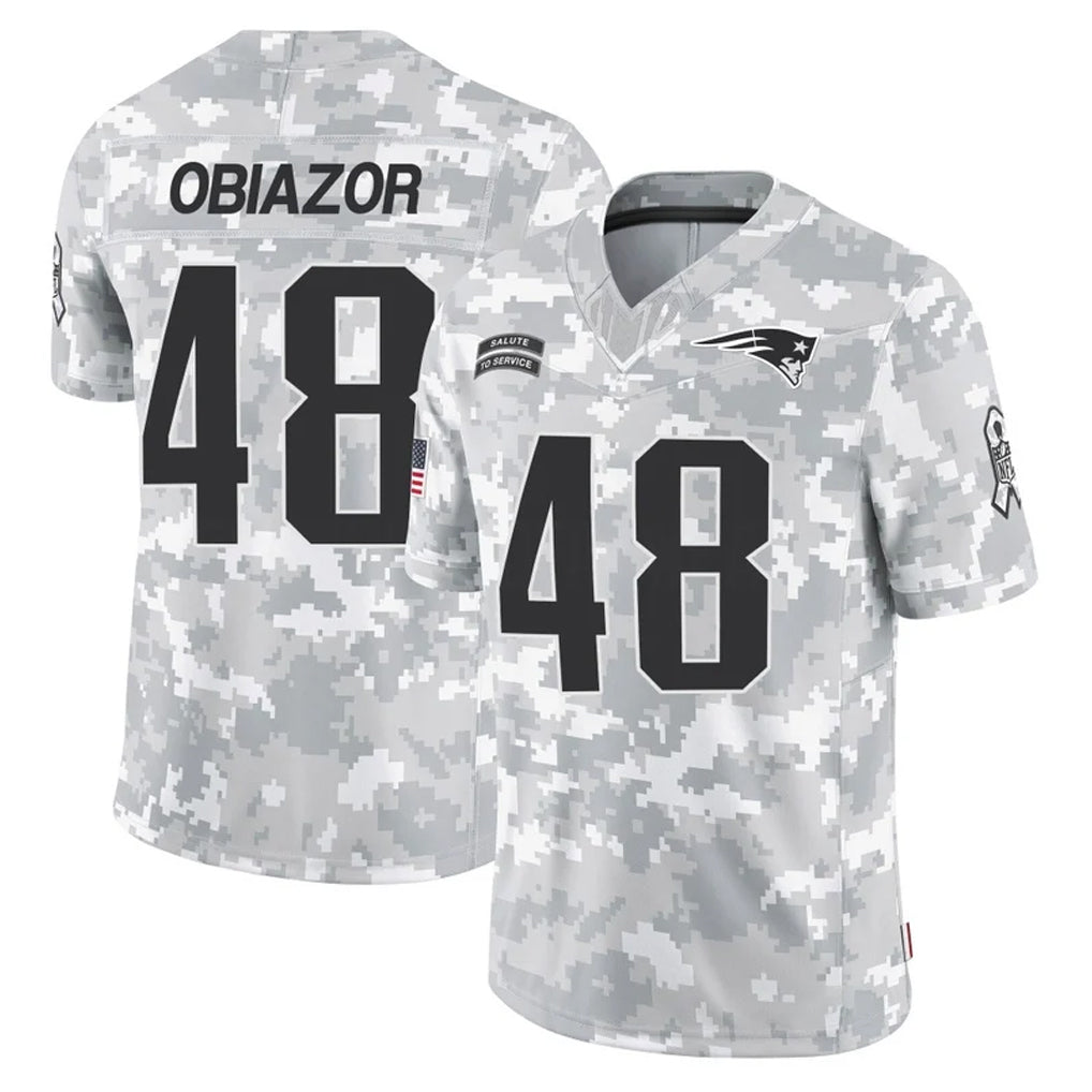 Kooe NE.Patriots #48 Namdi Obiazor Player Arctic Camo Salute To Service Limited Game Stitched Jerseys