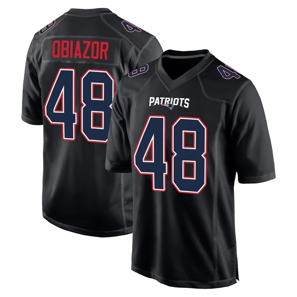 Kooe NE.Patriots #48 Namdi Obiazor Player Carbon Fashion Limited Home Game Stitched Jerseys