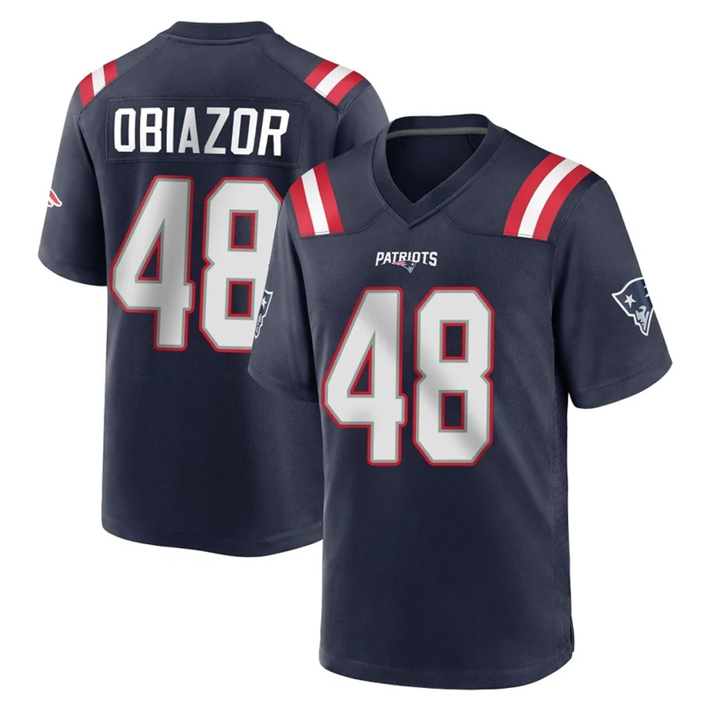Kooe NE.Patriots #48 Namdi Obiazor Player Navy Home Game Stitched Jerseys