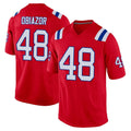 Kooe NE.Patriots #48 Namdi Obiazor Player Red Home Game Stitched Jerseys