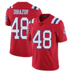 Kooe NE.Patriots #48 Namdi Obiazor Player Red Vapor Untouchable Home Game Stitched Jerseys