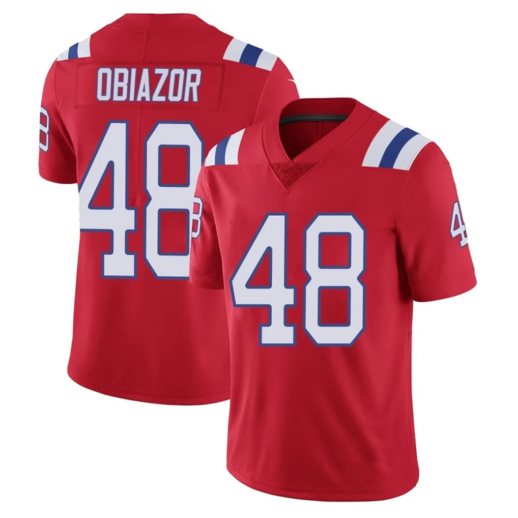 Kooe NE.Patriots #48 Namdi Obiazor Player Red Vapor Untouchable Home Game Stitched Jerseys