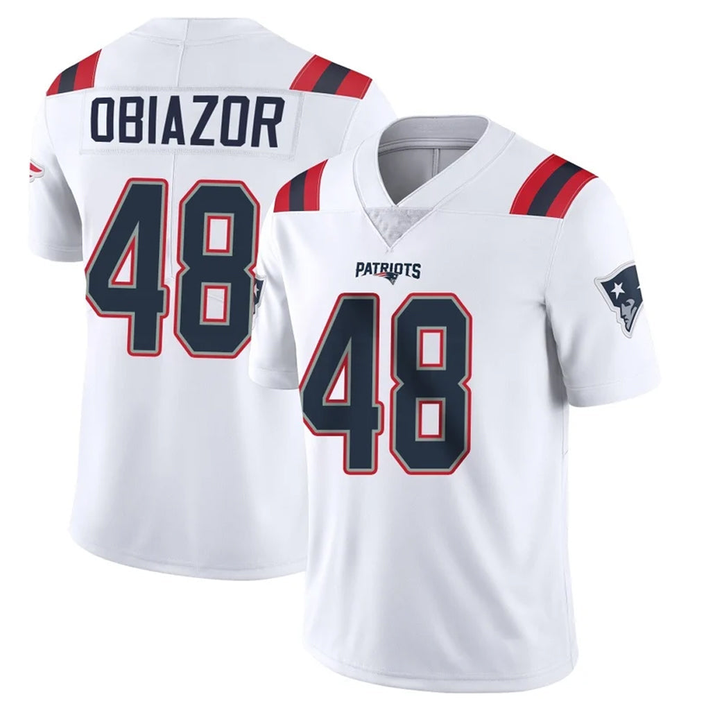 Kooe NE.Patriots #48 Namdi Obiazor Player White Vapor Untouchable Home Game Stitched Jerseys