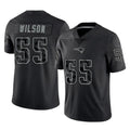 Kooe NE.Patriots #55 Jared Wilson Player Black Reflective LImited Home Game Stitched Jerseys