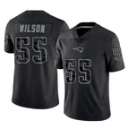 Kooe NE.Patriots #55 Jared Wilson Player Black Reflective LImited Home Game Stitched Jerseys